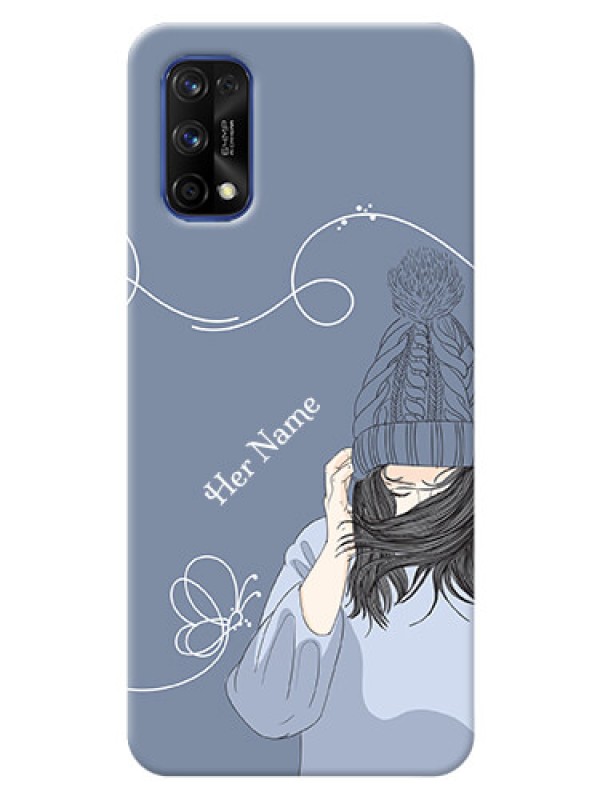 Custom Realme 7 Pro Custom Mobile Case with Girl in winter outfit Design