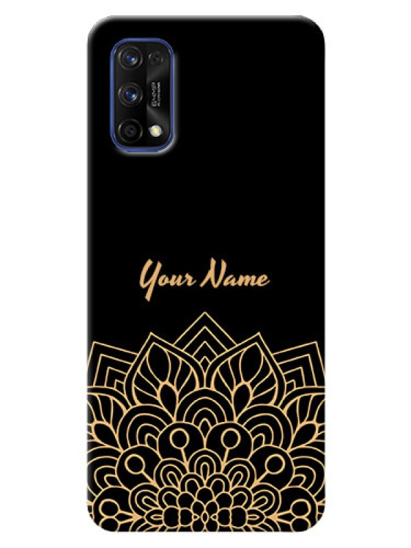 Custom Realme 7 Pro Back Covers: Golden mandala Design