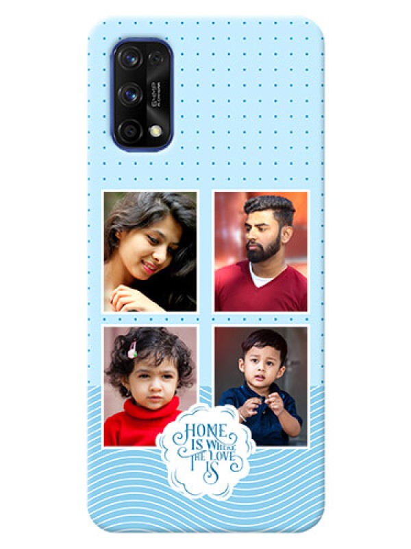 Custom Realme 7 Pro Custom Phone Covers: Cute love quote with 4 pic upload Design