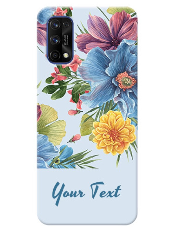 Custom Realme 7 Pro Custom Phone Cases: Stunning Watercolored Flowers Painting Design