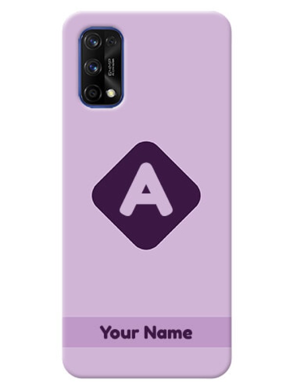 Custom Realme 7 Pro Custom Mobile Case with Custom Letter in curved badge Design