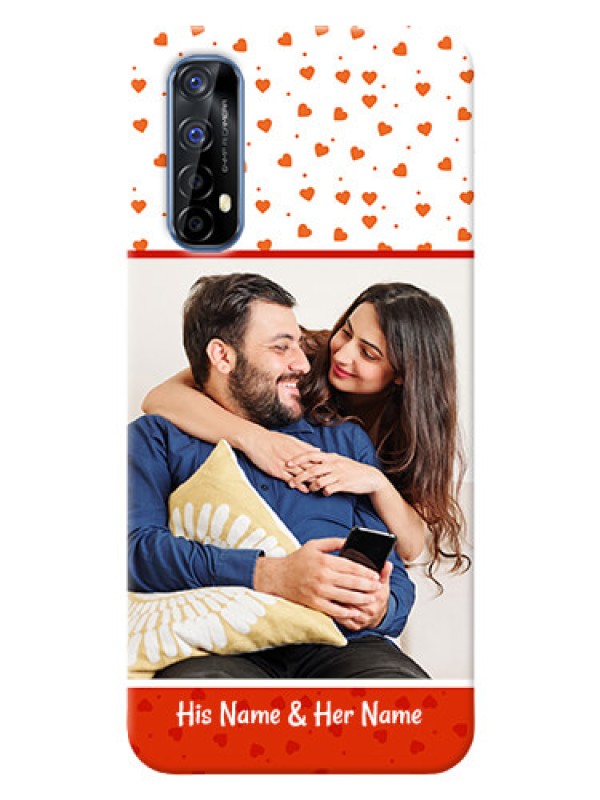 Custom Realme 7 Phone Back Covers: Orange Love Symbol Design