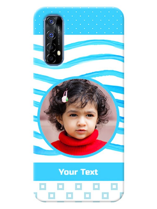 Custom Realme 7 phone back covers: Simple Blue Case Design