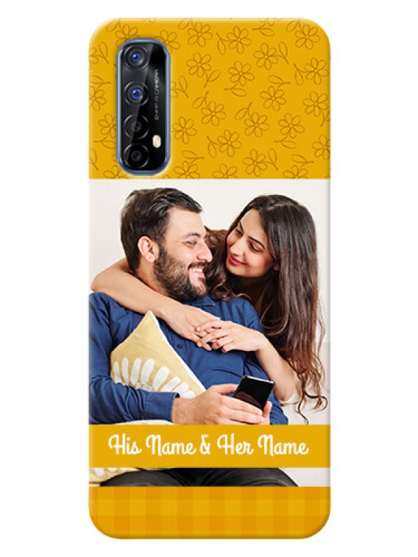 Custom Realme 7 mobile phone covers: Yellow Floral Design