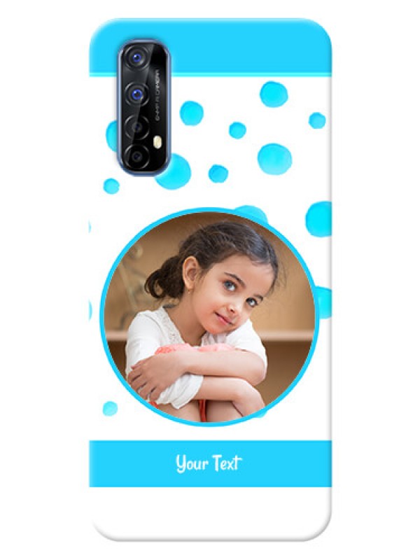 Custom Realme 7 Custom Phone Covers: Blue Bubbles Pattern Design