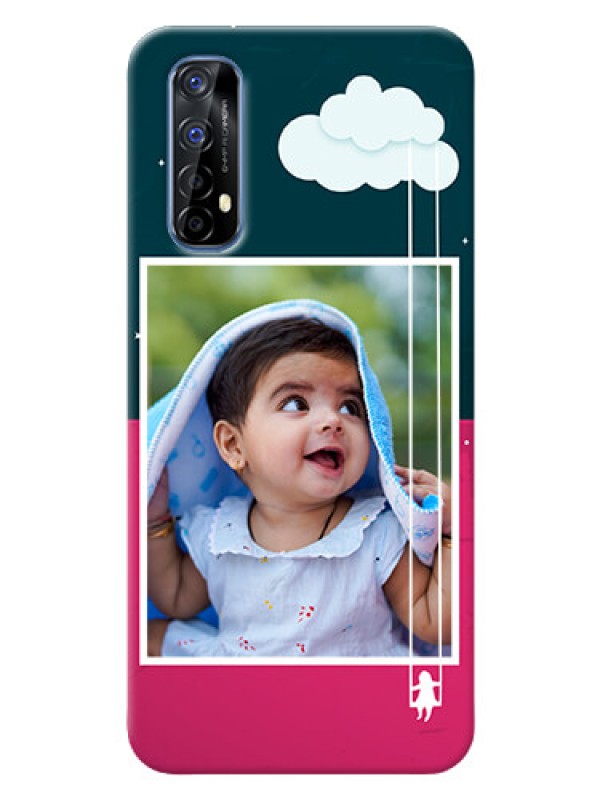 Custom Realme 7 custom phone covers: Cute Girl with Cloud Design