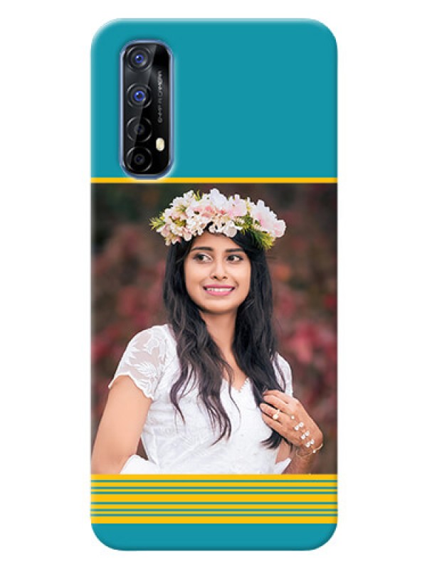 Custom Realme 7 personalized phone covers: Yellow & Blue Design 