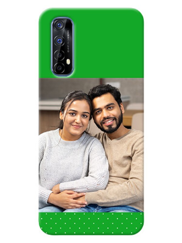 Custom Realme 7 Personalised mobile covers: Green Pattern Design