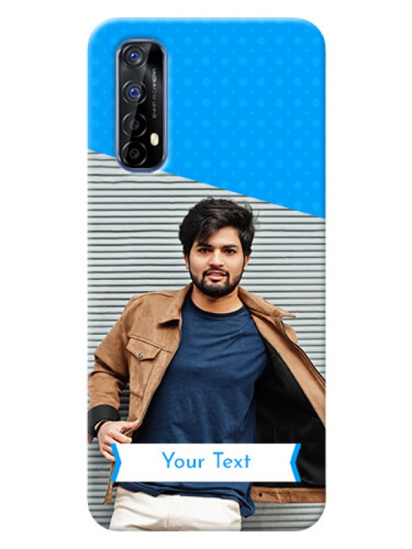 Custom Realme 7 Personalized Mobile Covers: Simple Blue Color Design