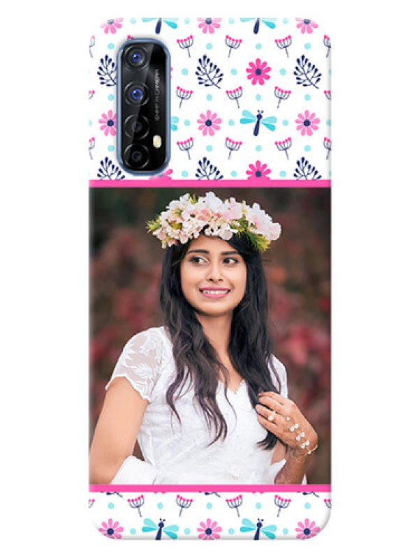 Custom Realme 7 Mobile Covers: Colorful Flower Design