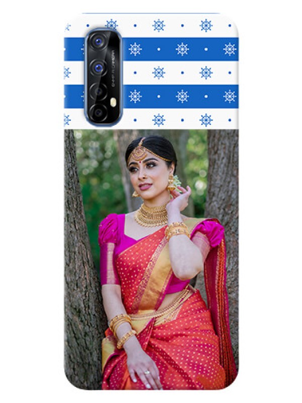Custom Realme 7 custom mobile covers: Snow Pattern Design
