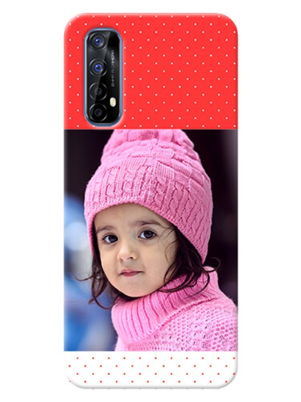 Custom Realme 7 personalised phone covers: Red Pattern Design