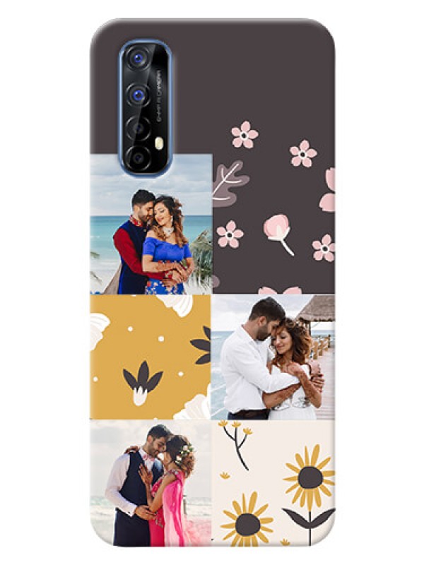Custom Realme 7 phone cases online: 3 Images with Floral Design