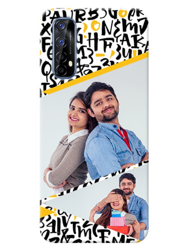 Custom Realme 7 Phone Back Covers: Letters Pattern Design