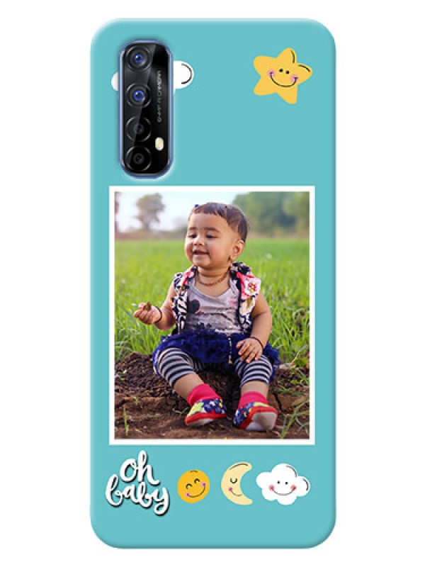 Custom Realme 7 Personalised Phone Cases: Smiley Kids Stars Design