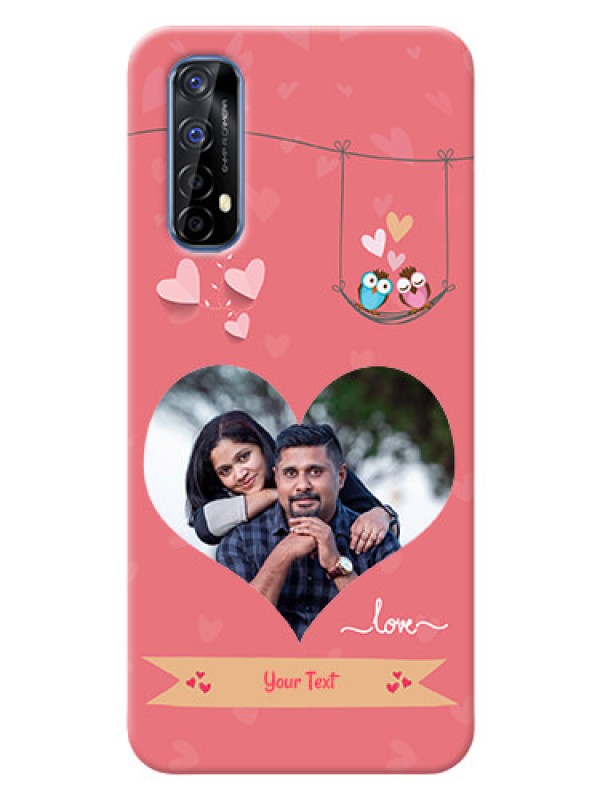Custom Realme 7 custom phone covers: Peach Color Love Design 
