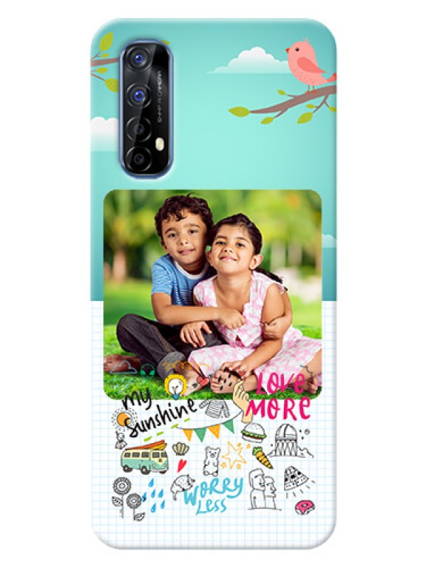 Custom Realme 7 phone cases online: Doodle love Design