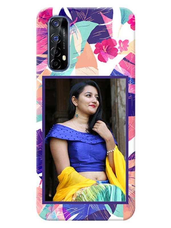 Custom Realme 7 Personalised Phone Cases: Abstract Floral Design