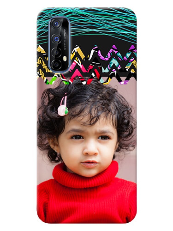 Custom Realme 7 personalized phone covers: Neon Abstract Design