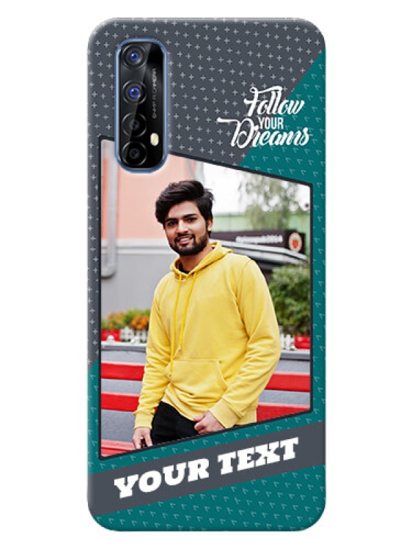 Custom Realme 7 Back Covers: Background Pattern Design with Quote