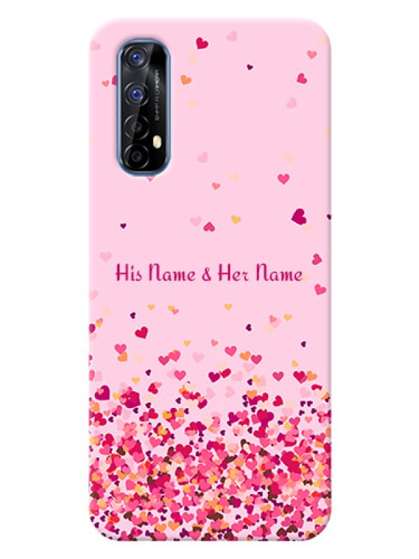 Custom Realme 7 Phone Back Covers: Floating Hearts Design