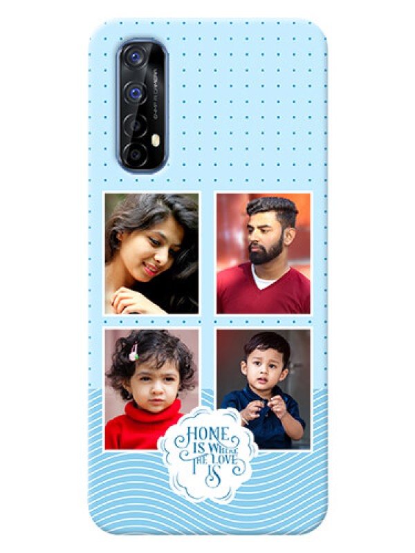 Custom Realme 7 Custom Phone Covers: Cute love quote with 4 pic upload Design