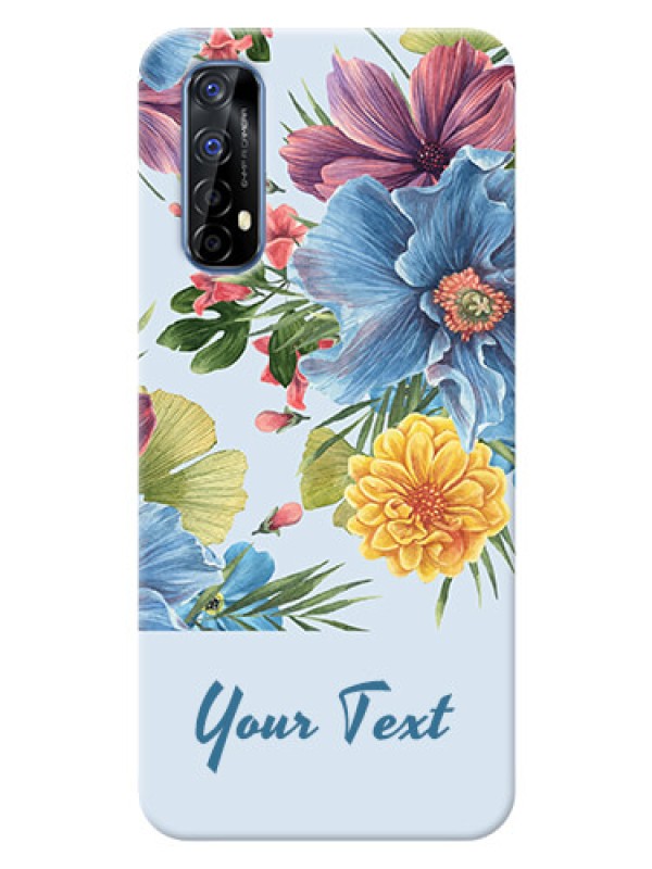 Custom Realme 7 Custom Phone Cases: Stunning Watercolored Flowers Painting Design