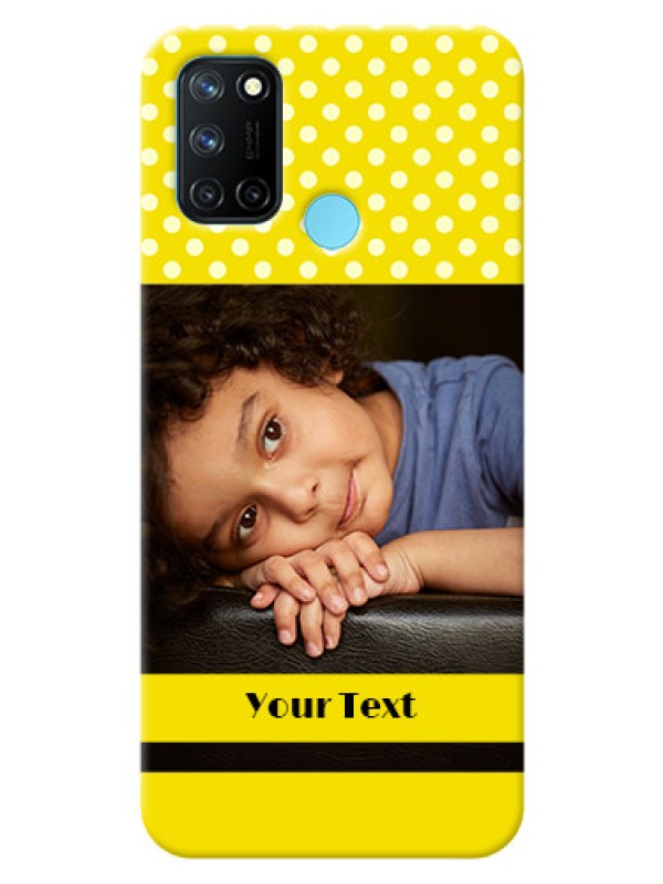 Custom Realme 7i Custom Mobile Covers: Bright Yellow Case Design