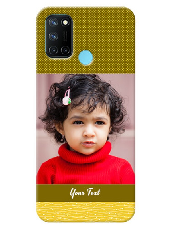 Custom Realme 7i custom mobile back covers: Simple Green Color Design
