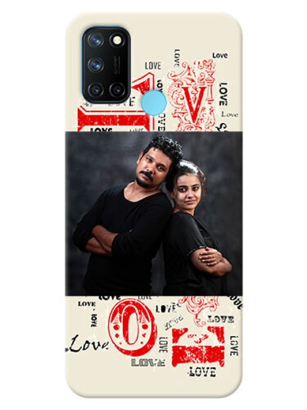 Custom Realme 7i mobile cases online: Trendy Love Design Case