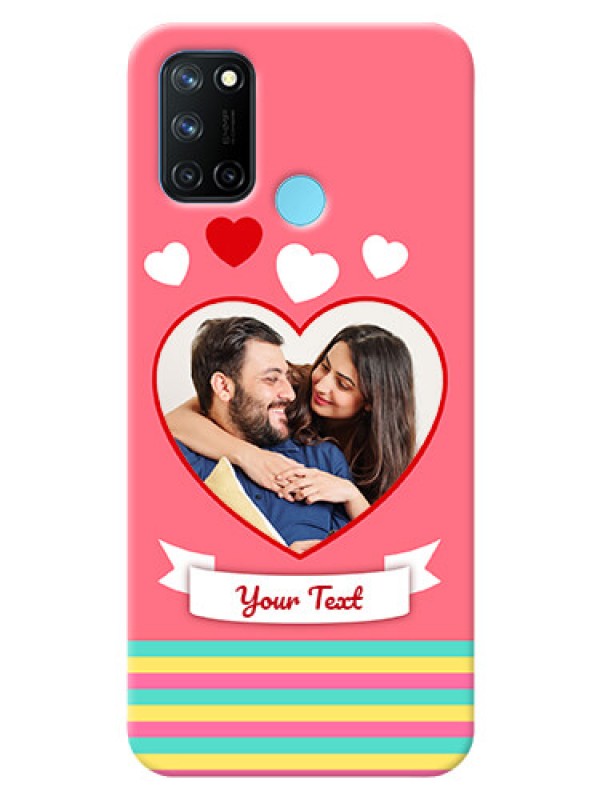 Custom Realme 7i Personalised mobile covers: Love Doodle Design