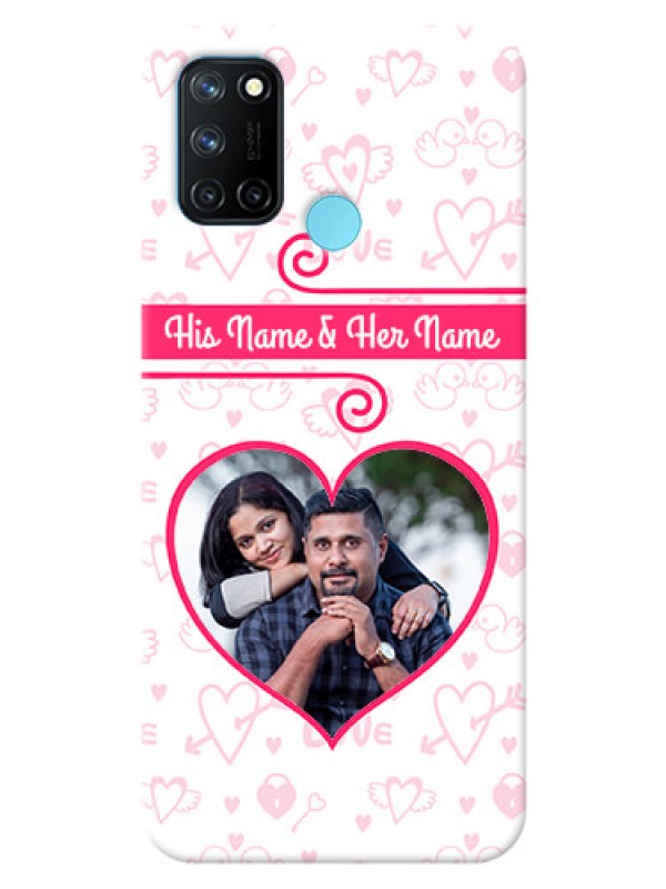 Custom Realme 7i Personalized Phone Cases: Heart Shape Love Design