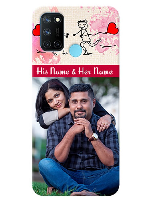 Custom Realme 7i phone back covers: You and Me Case Design