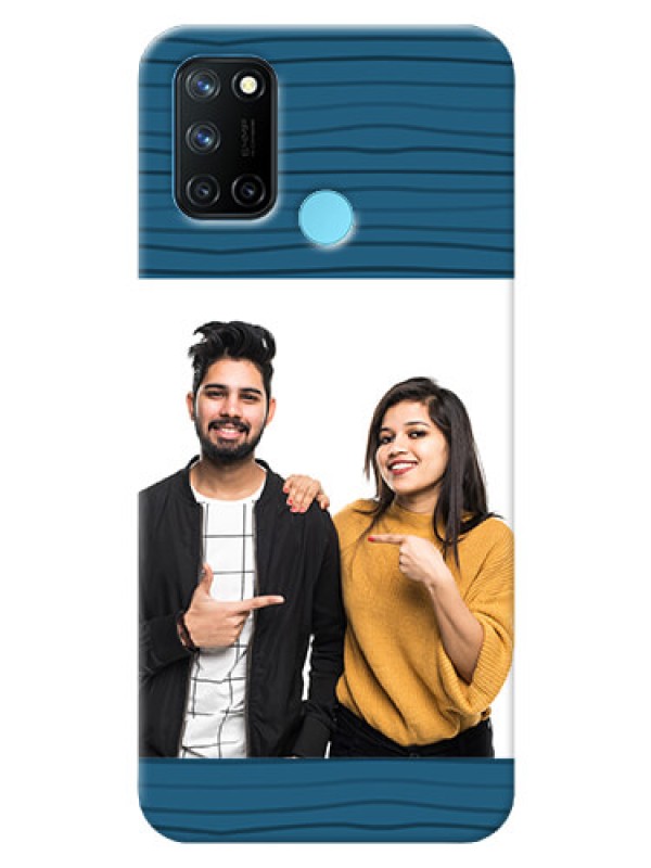 Custom Realme 7i Custom Phone Cases: Blue Pattern Cover Design