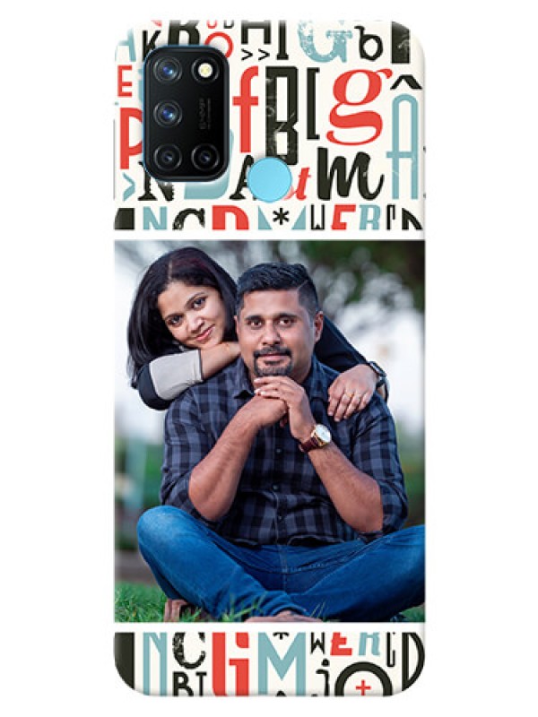 Custom Realme 7i custom mobile phone covers: Alphabet Design