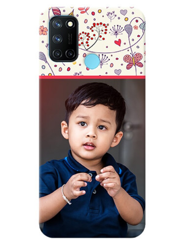 Custom Realme 7i phone back covers: Premium Floral Design