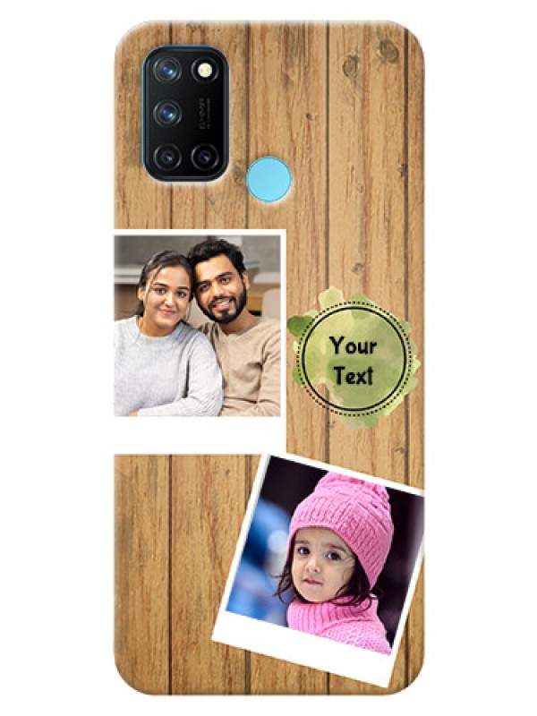 Custom Realme 7i Custom Mobile Phone Covers: Wooden Texture Design