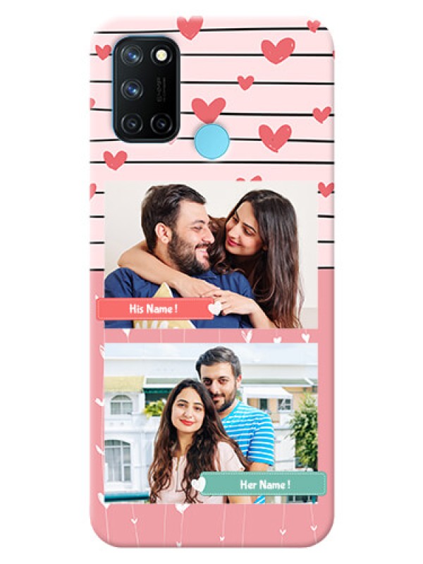 Custom Realme 7i custom mobile covers: Photo with Heart Design