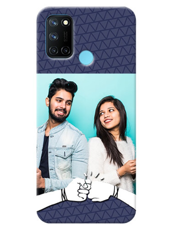 Custom Realme 7i Mobile Covers Online with Best Friends Design  