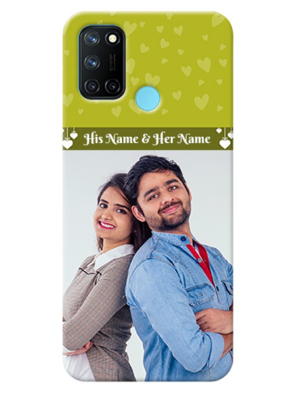 Custom Realme 7i custom mobile covers: You & Me Heart Design