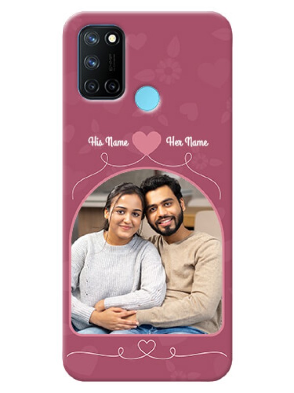 Custom Realme 7i mobile phone covers: Love Floral Design