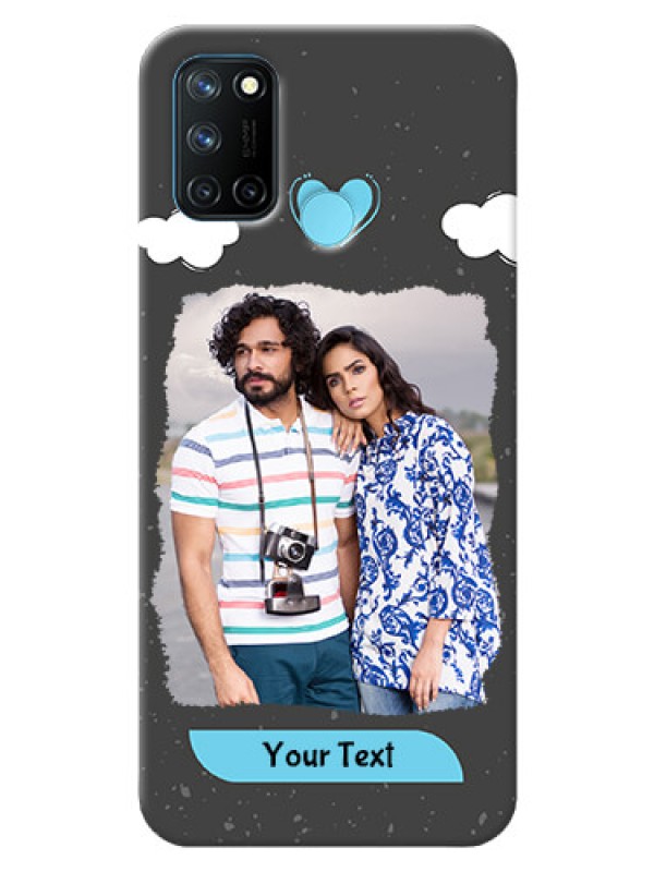 Custom Realme 7i Mobile Back Covers: splashes with love doodles Design