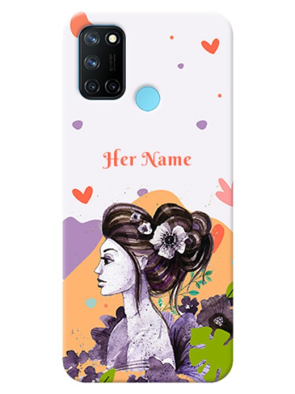 Custom Realme 7I Custom Mobile Case with Woman And Nature Design