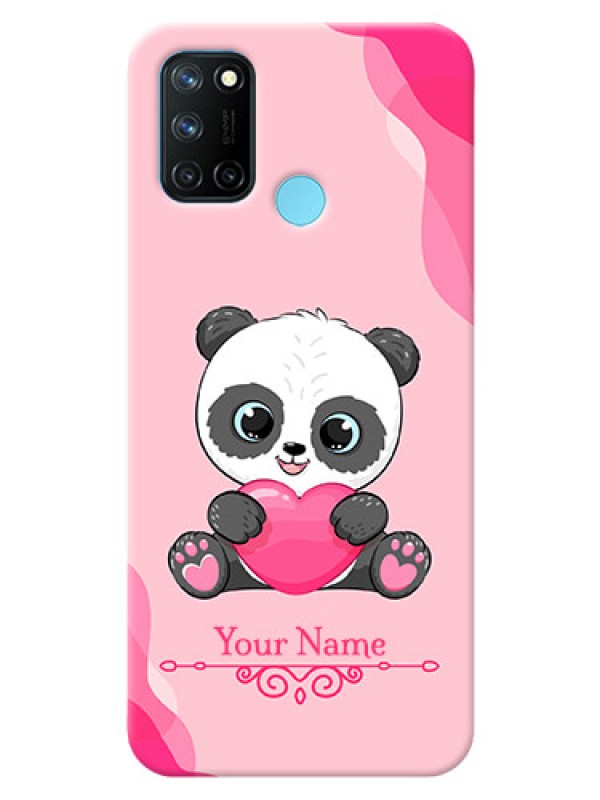 Custom Realme 7I Mobile Back Covers: Cute Panda Design