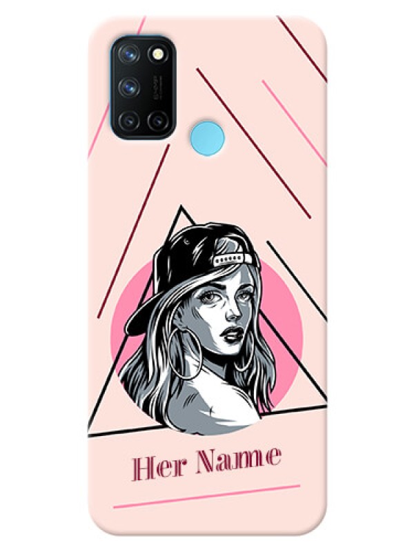 Custom Realme 7I Custom Phone Cases: Rockstar Girl Design