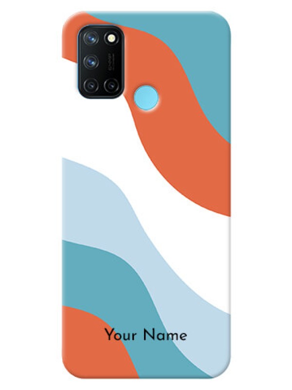 Custom Realme 7I Mobile Back Covers: coloured Waves Design