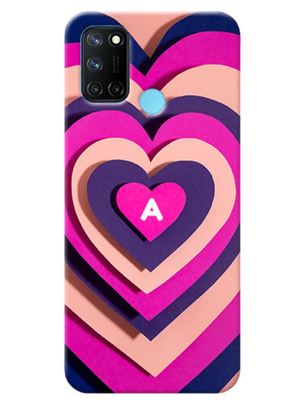 Custom Realme 7I Custom Mobile Case with Cute Heart Pattern Design
