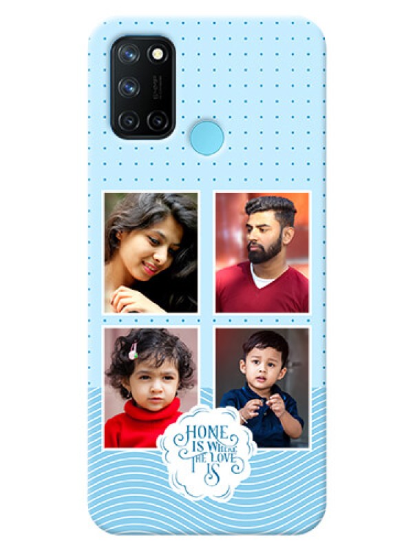Custom Realme 7I Custom Phone Covers: Cute love quote with 4 pic upload Design