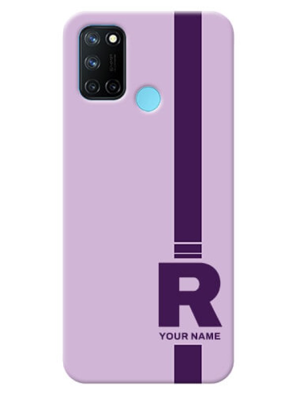 Custom Realme 7I Custom Phone Covers: Simple dual tone stripe with name Design