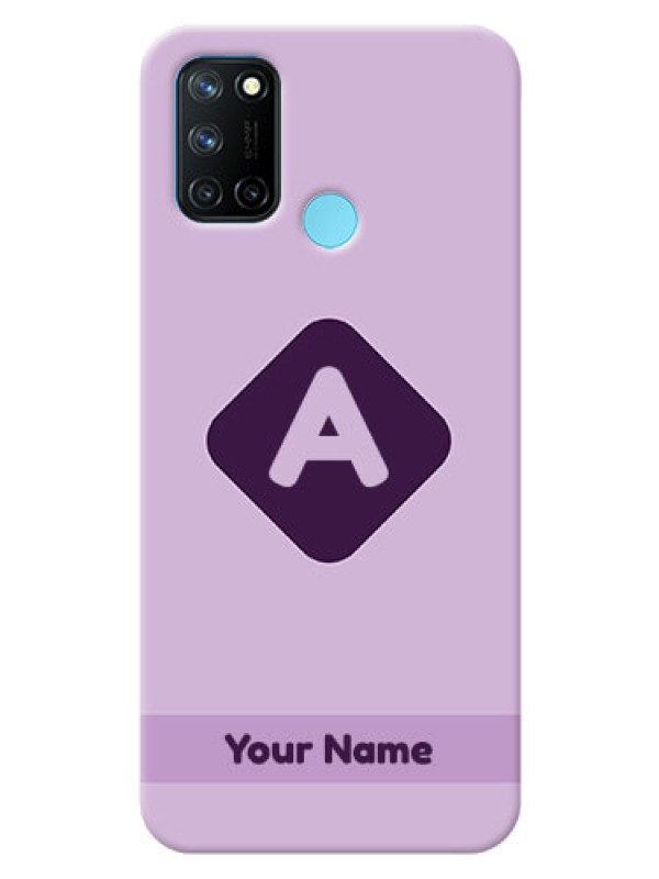 Custom Realme 7I Custom Mobile Case with Custom Letter in curved badge Design